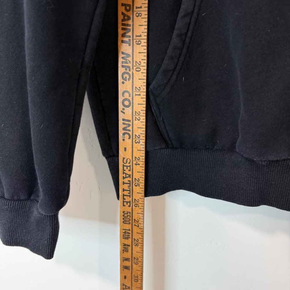Comfrt Unisex Hoodie Small Black Embroidered Logo Sweatshirt Thick Fleece - Picture 3 of 6